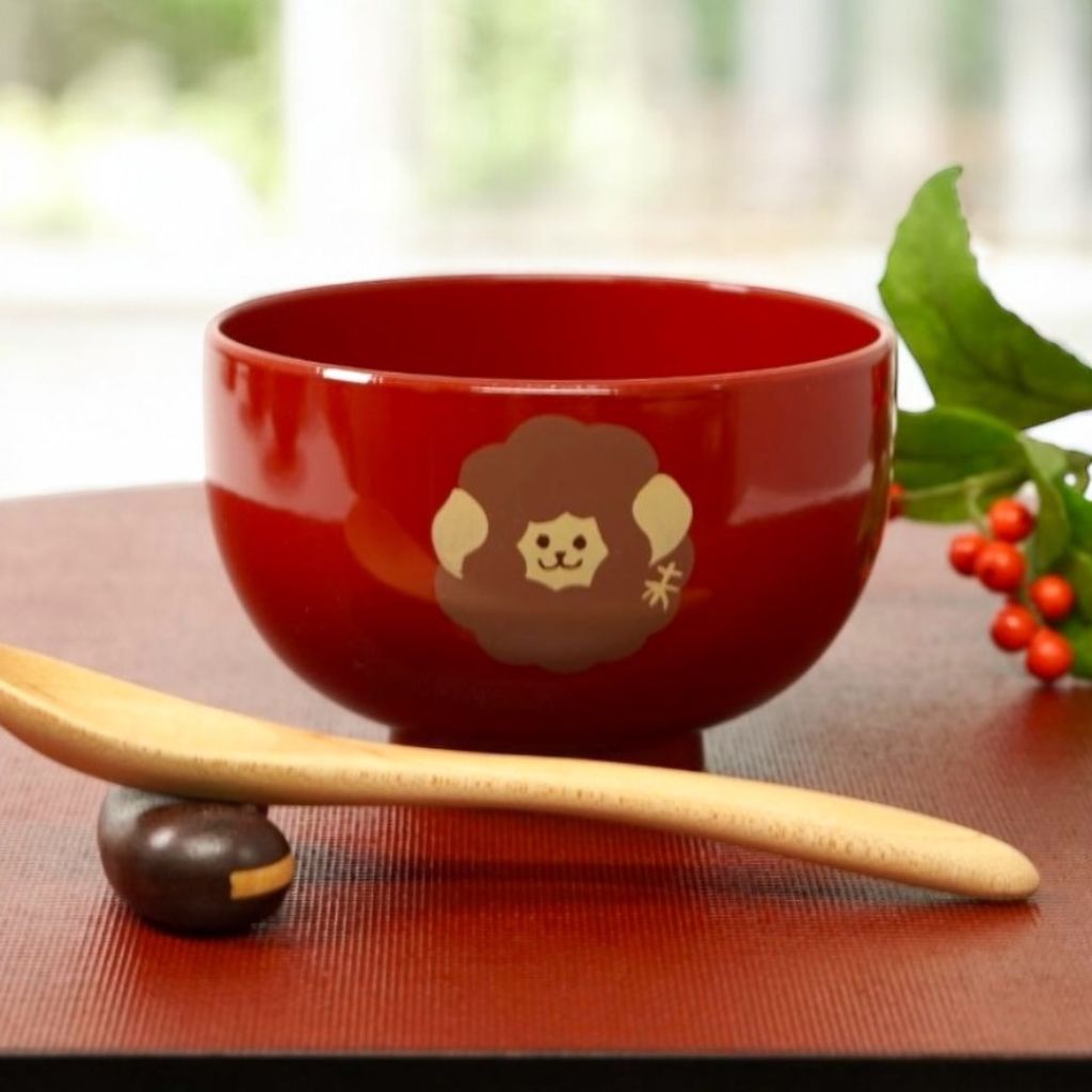 越前 干支汁椀 黒 – 漆器 高翆