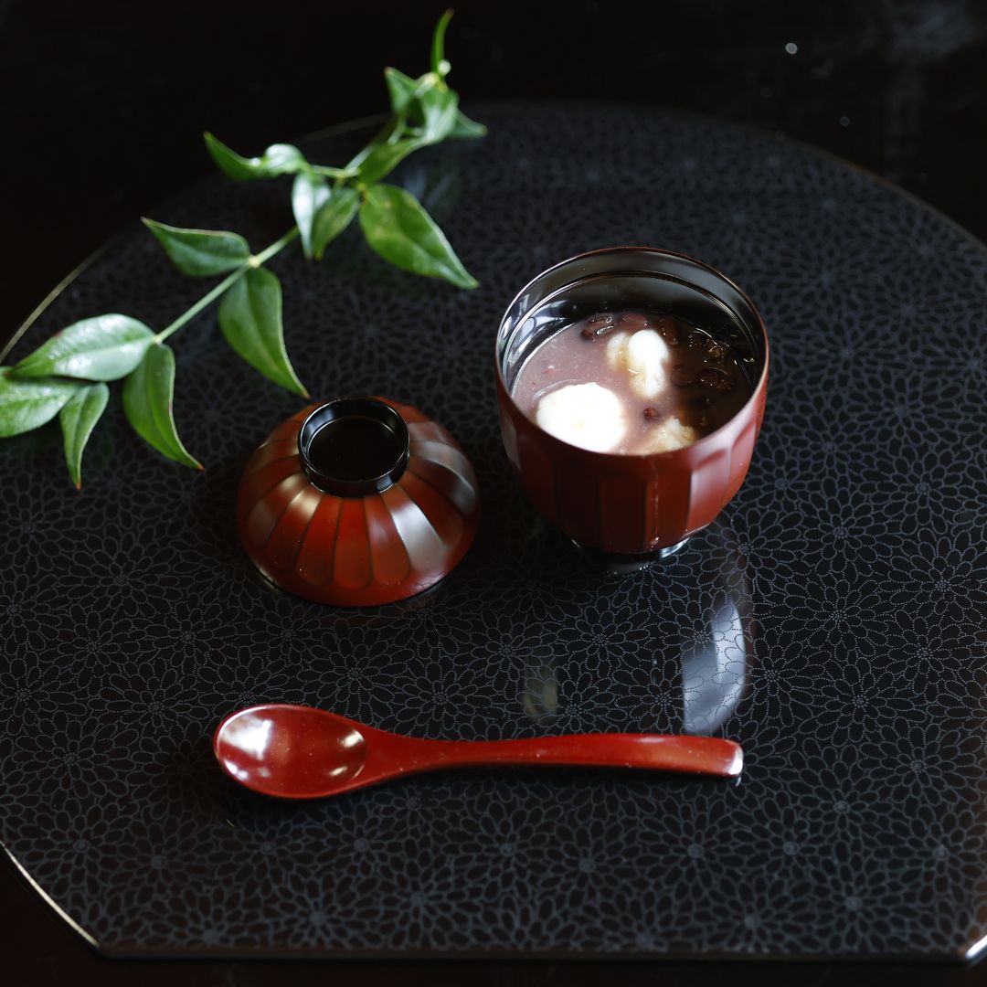 越前 菊割小吸物椀 – 漆器 高翆