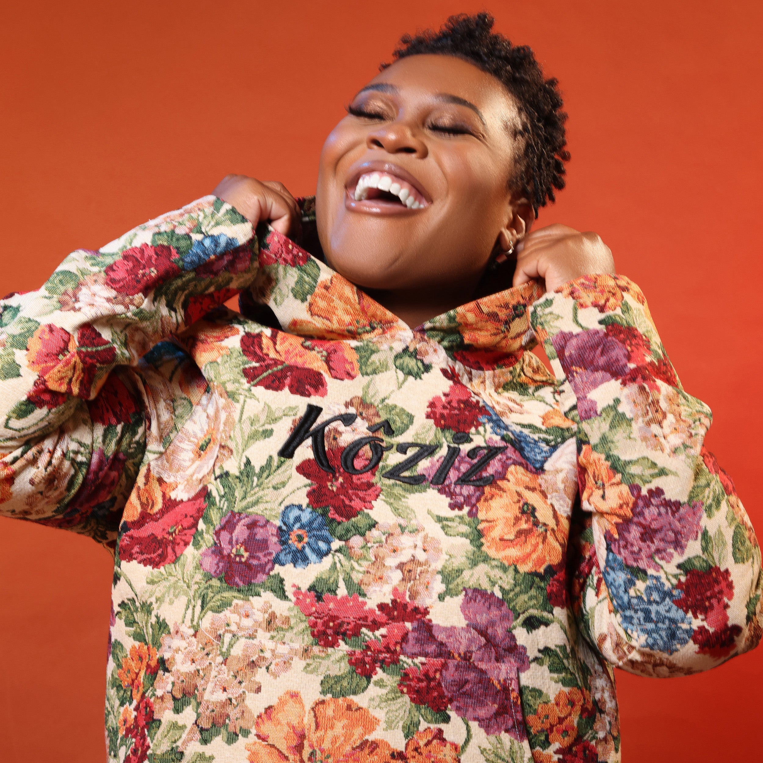 KÔZIZ Signature Floral Hoodie – Kôziz