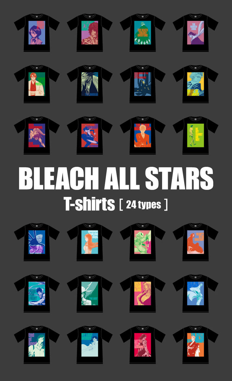 BLEACH ALL STARS T-shirts [24 types]｜久保帯人公式ファンクラブ