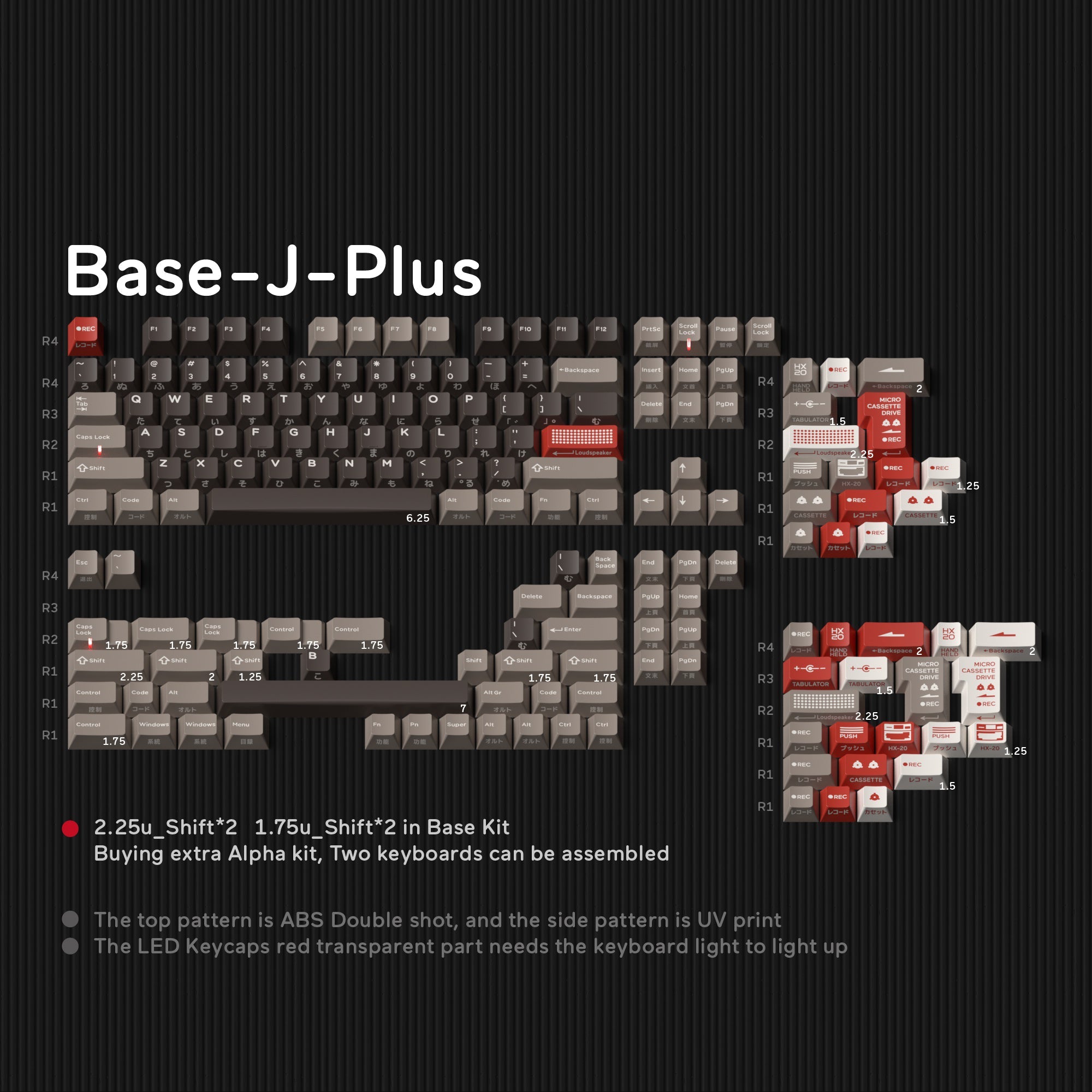 GBEXTRAS] GLOVE x DOMIKEY HX-20 Cherry Profile Keycaps doubleshot
