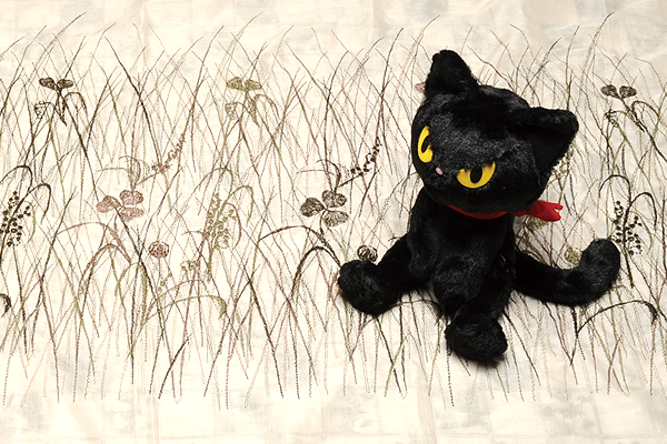 都会の中の草っぱらで遊ぶ│〆（しめ）キャラ のら猫クロッチ