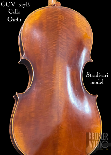 GCV-017E チェロ セット◇ペルナンブーコ弓付き!◇アンティーク仕上げ