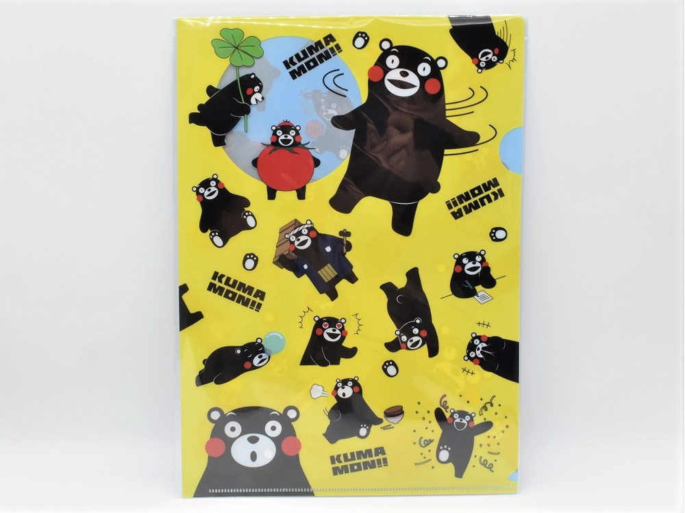 クリアファイル ツートン・青黄柄 | 熊本お土産・お菓子ならKUMATOKU