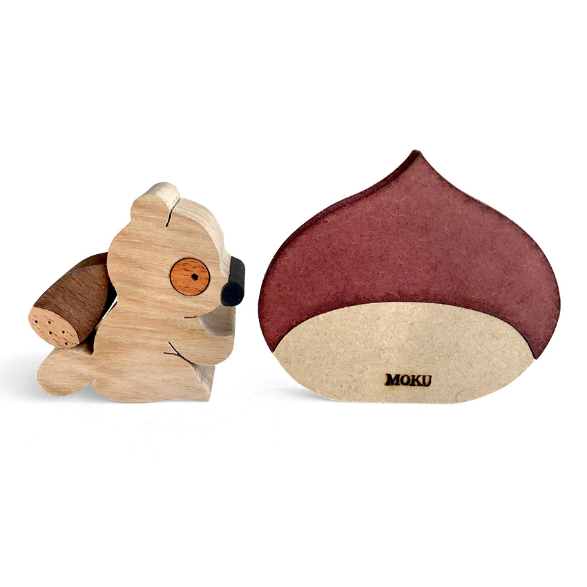 タヌちゃん 木のおもちゃ杢・MOKU