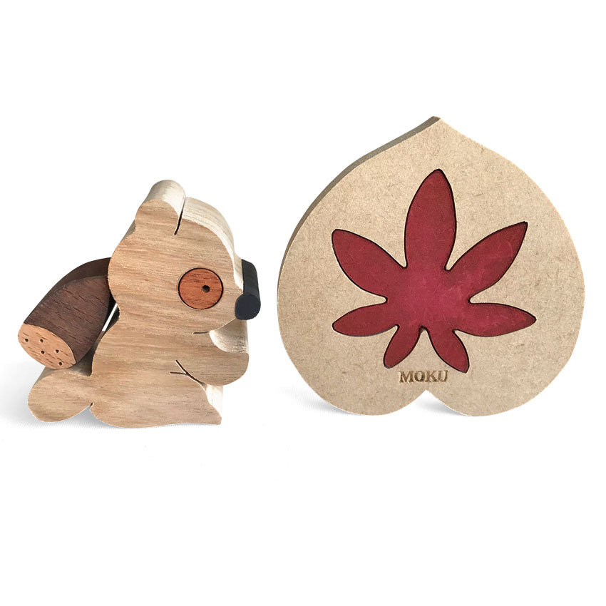 タヌちゃん 木のおもちゃ杢・MOKU