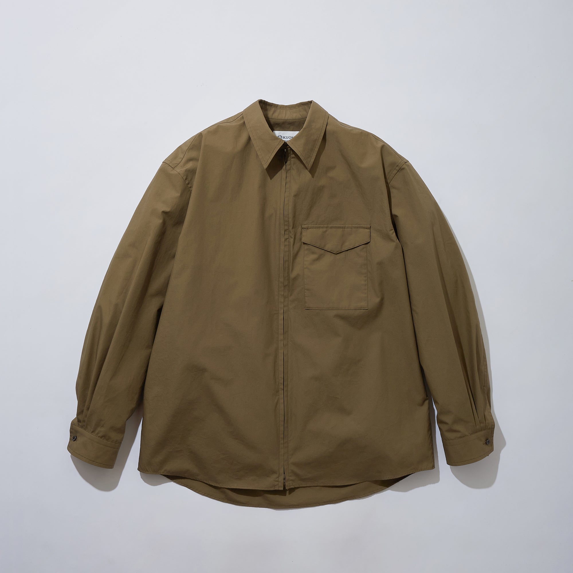 Cotton Poplin Zip-Up Shirt – KUON Tokyo