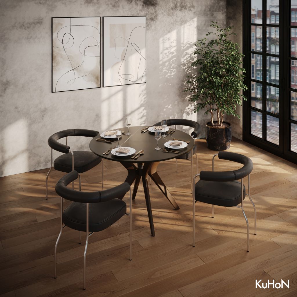 Center Arm Chair Black / センターアームチェア ブラック – KuHoN