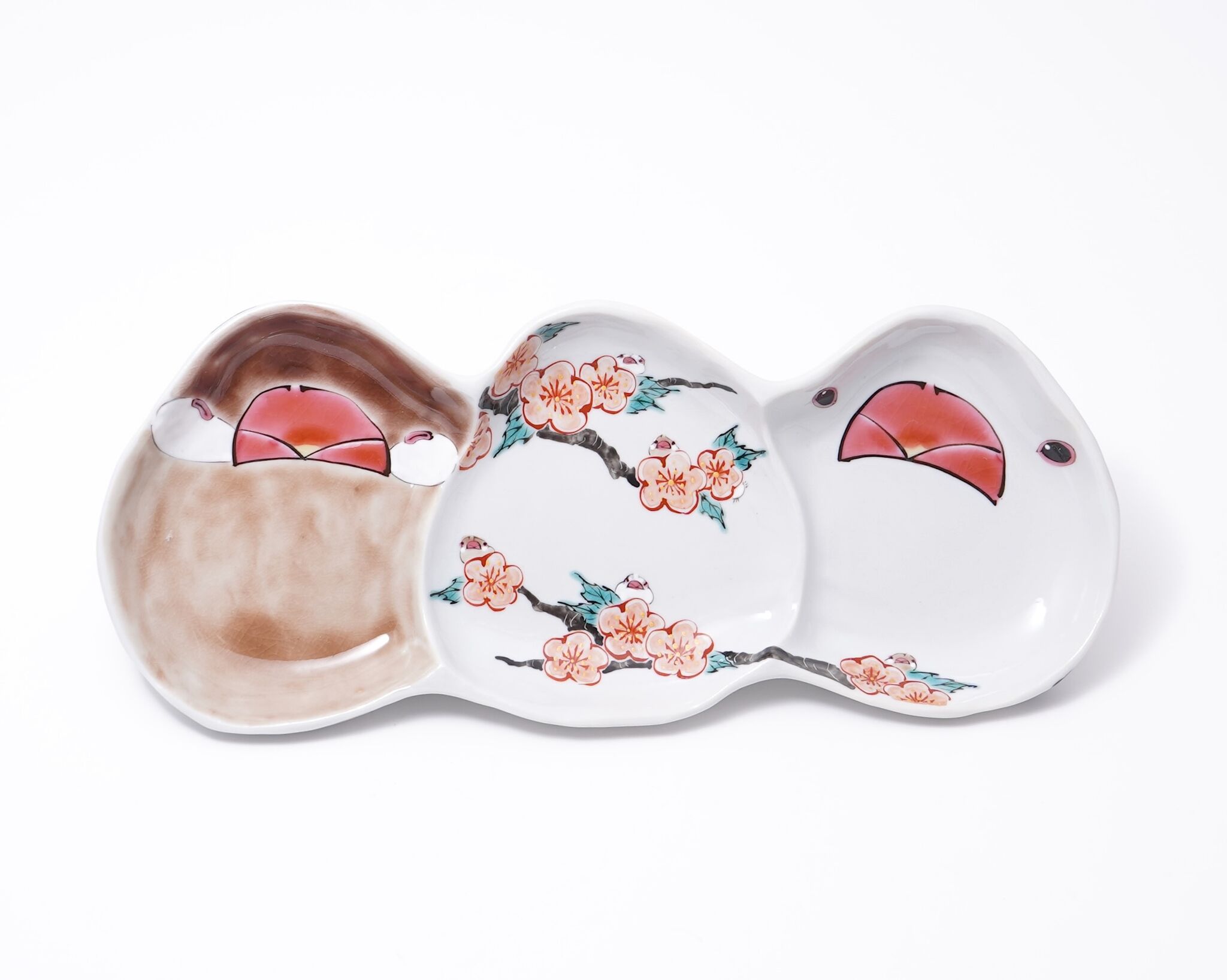 文鳥型皿三連 | うつわどころ くるみ