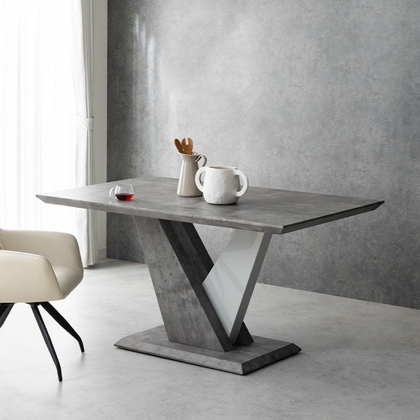 幅150cm ダイニングテーブル 石目調 コンクリート調 大理石調 テーブル