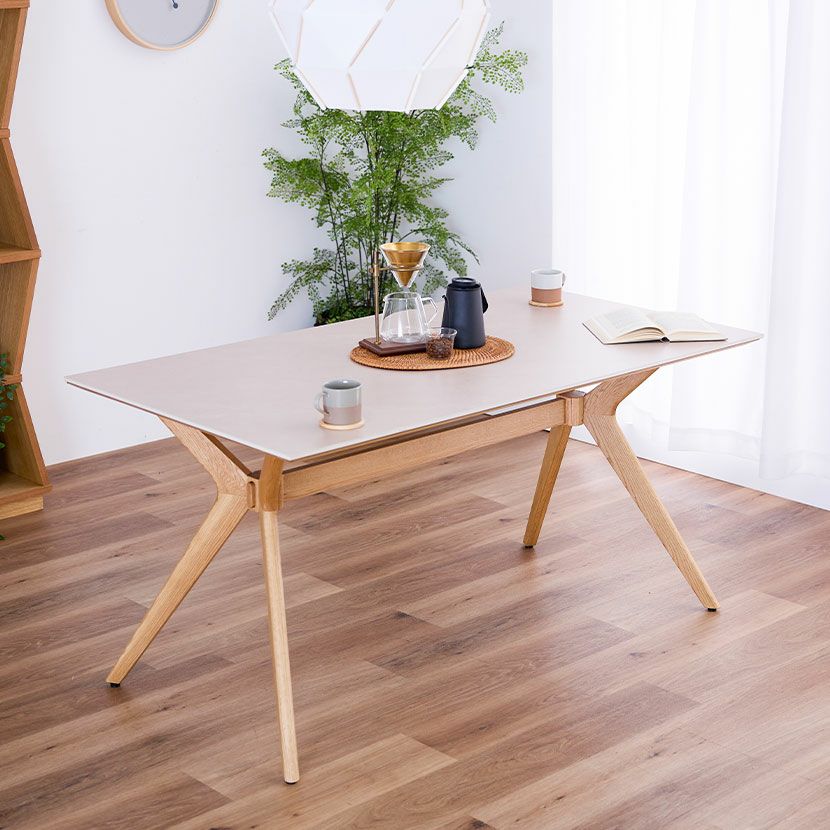 設置無料】幅150cm セラミック 天板 ダイニングテーブル 4人用