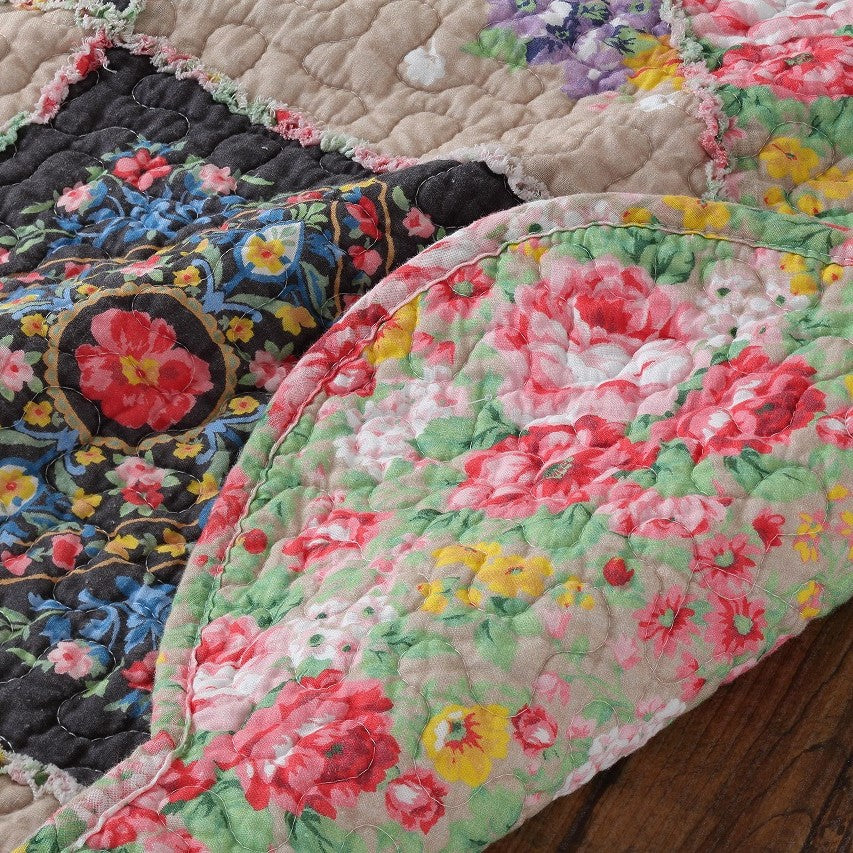 パッチワークキルト ソファカバー エレガントフラワー – くらしかる