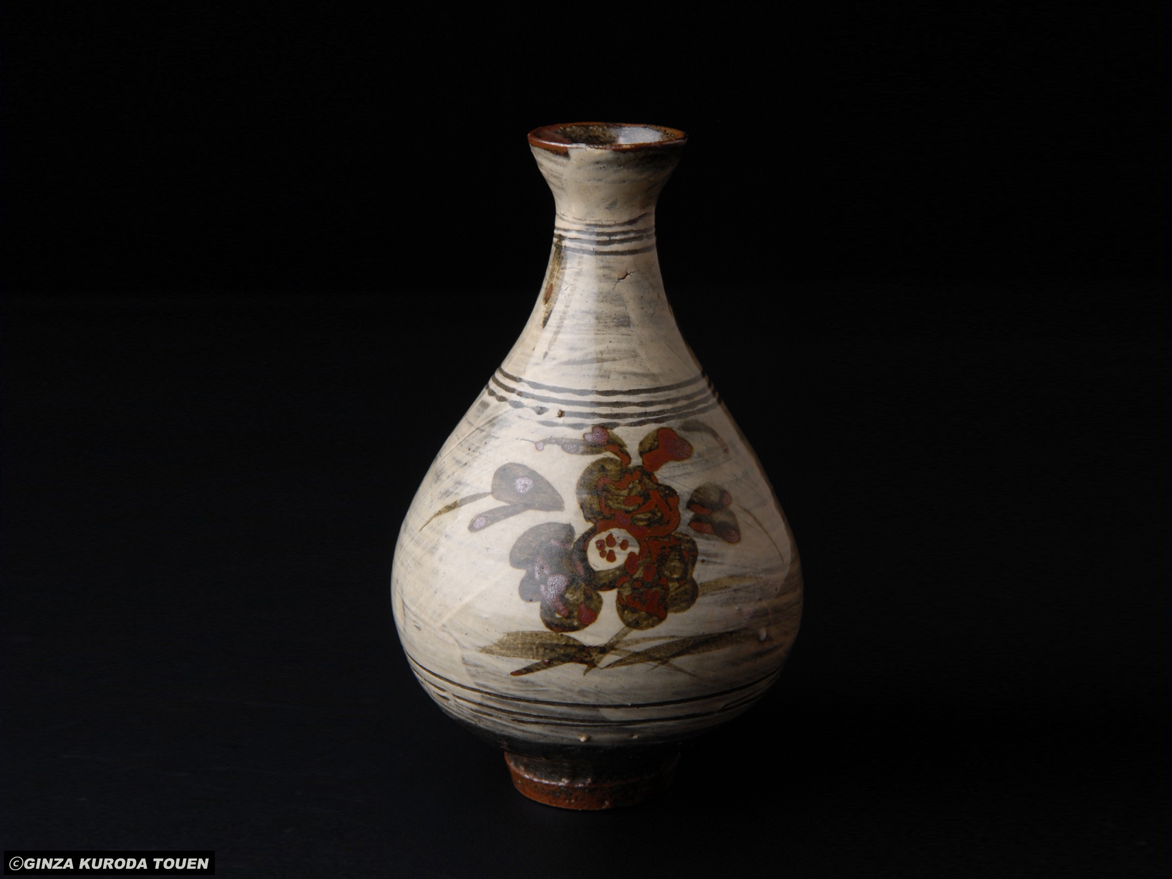 北大路魯山人 絵高麗徳利 | 銀座 黒田陶苑