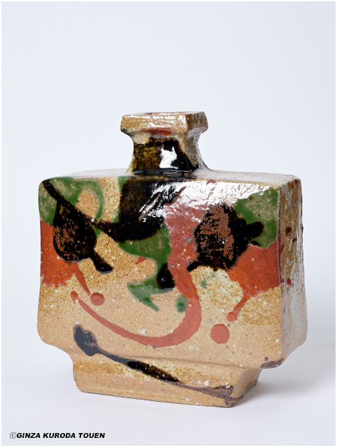 河井寛次郎 三色扁壷のこと | 銀座 黒田陶苑