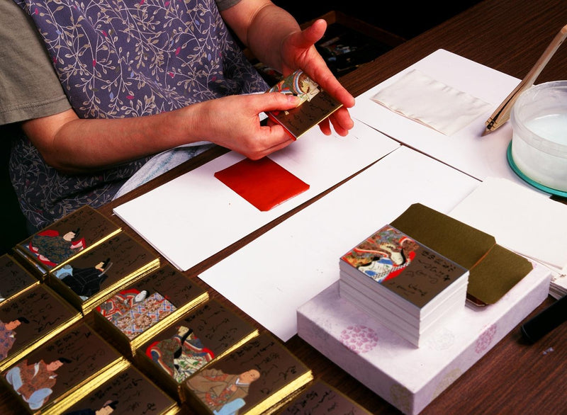 尾形光琳筆 金彩 小倉百人一首 「光琳かるた」』 – kurokigoishiten