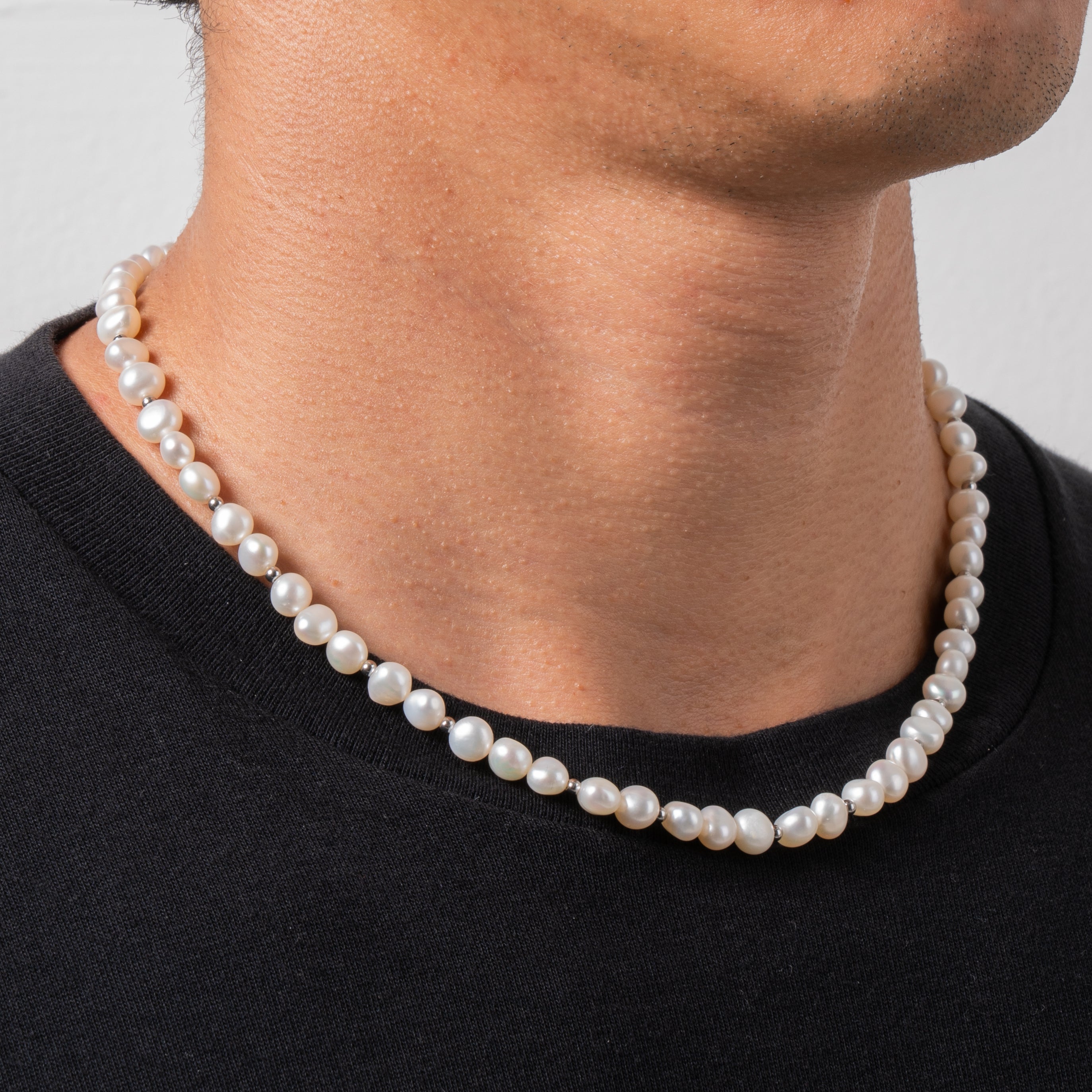 Real Pearl Necklace (Silver) – KY9 JM