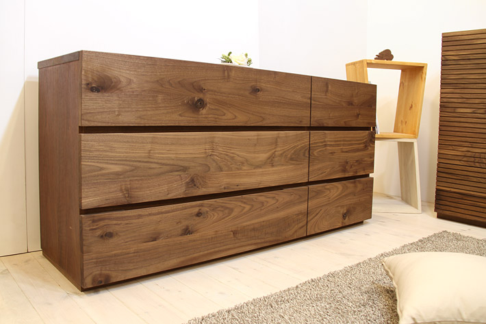 ローチェスト 彩美／SAIBI-W1500（ウォールナット・ウォルナット