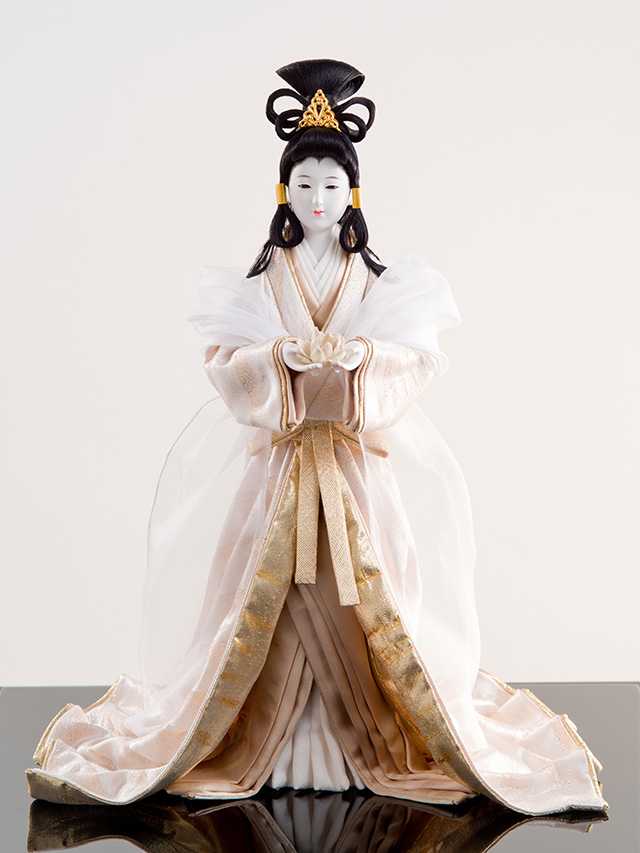 白蓮観音 | 作品紹介 | 京人形師 關原紫光・關原紫水 （京都の日本人形