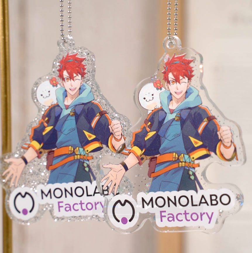 ラメ入りアクリルキーホルダー1個から作製 | モノラボファクトリー