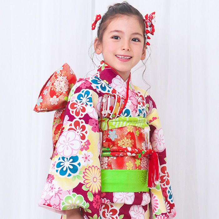 豪華安心15点フルセット】七五三 着物 7歳 女の子 四つ身 雛祭り