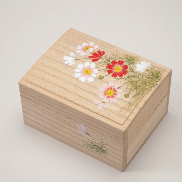 花暦絵入り小箱 9月の花【コスモス・萩】 | 桐箱の箱藤商店 | 京ものさんぽ