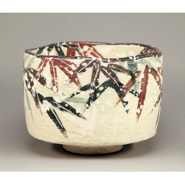 楽入印 雪笹（隠兎）の画 茶碗 | 楽入 | 京ものさんぽ