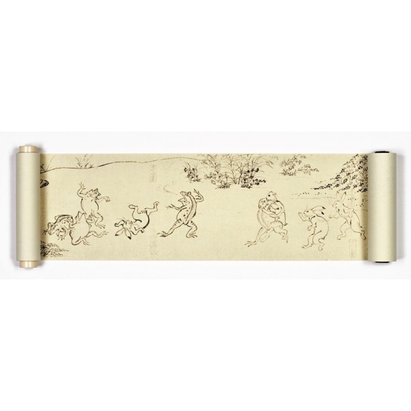 縮小絵巻物 〈国宝 鳥獣人物戯画〉 四巻セット | 高山寺公式ショップ