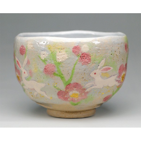 うさぎの絵」茶碗 | 楽入 | 京ものさんぽ