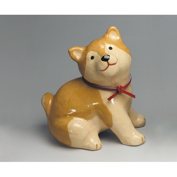 楽入窯製 柴犬 置物 | 楽入 | 京ものさんぽ
