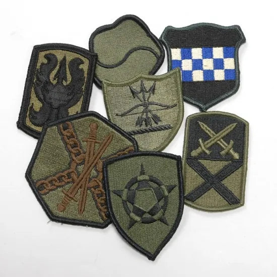 10枚セット】アメリカ軍 ミリタリー OD 部隊章ワッペン 新品 BRANCH-GN