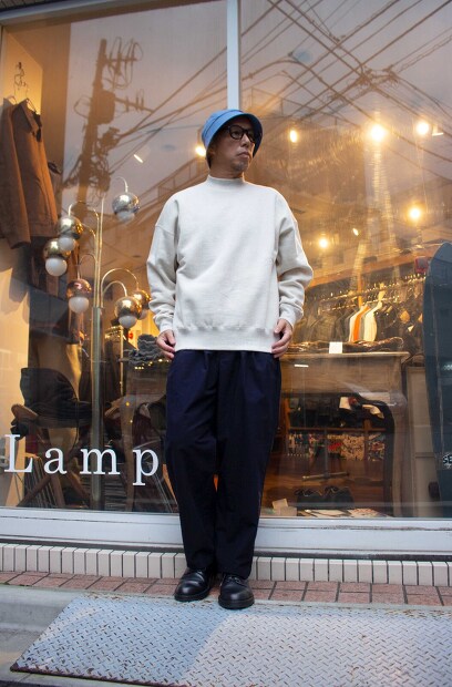 Manual alphabet Azuma Brushed Sweat Mockneck MA-C-227 3色展開 [Lampa]