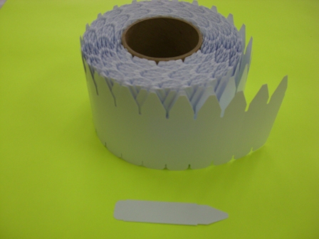 ZX5141TWH 1 x 4.5 White Pot Tag 2M Per Roll - Labels Etc