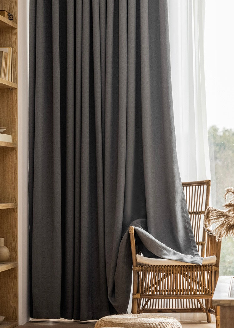 オーダー可】細かいシワ入り厚手遮光カーテン – La brise curtain