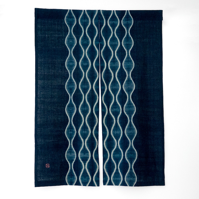 古庄紀治作 藍染め暖簾 よろけ | Lacycle mall（ラシクルモール）