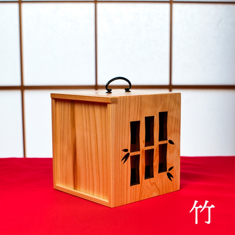 香合 竹 兎】竹遊 共箱 越前竹細工