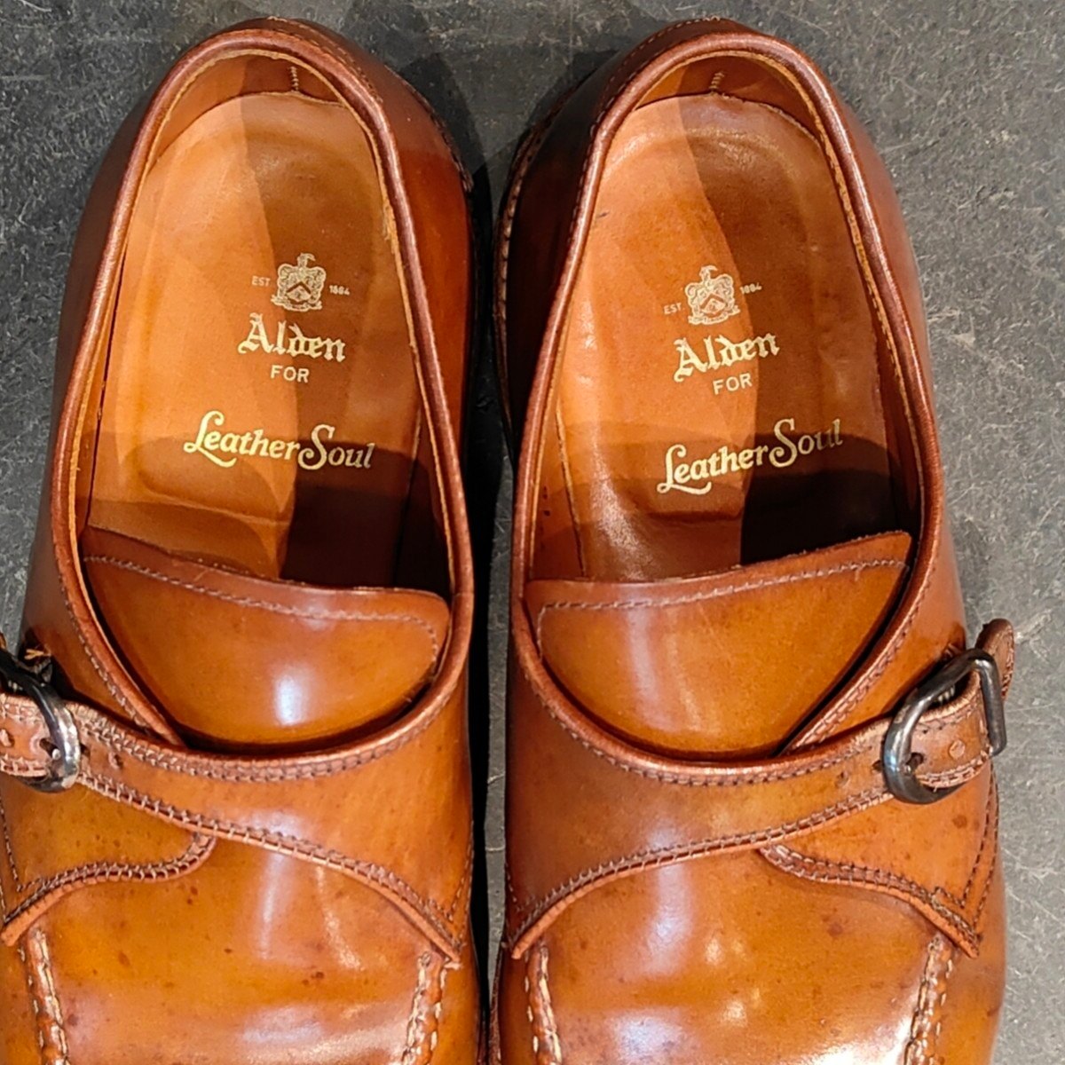 希少 【ALDEN】オールデン レザーソウル別注 1124 NST シングルモンク