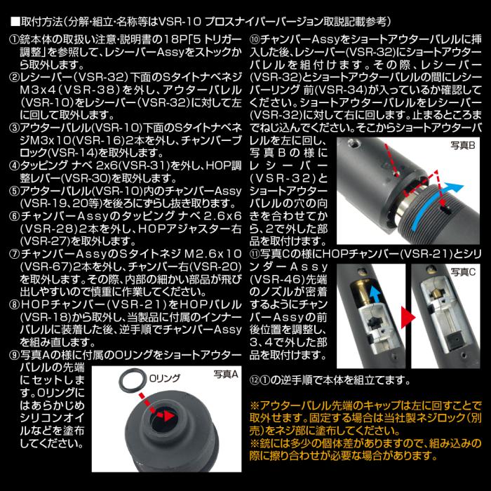 VSR-10 ショートアウターバレル & インナーバレル120mm [PSS]