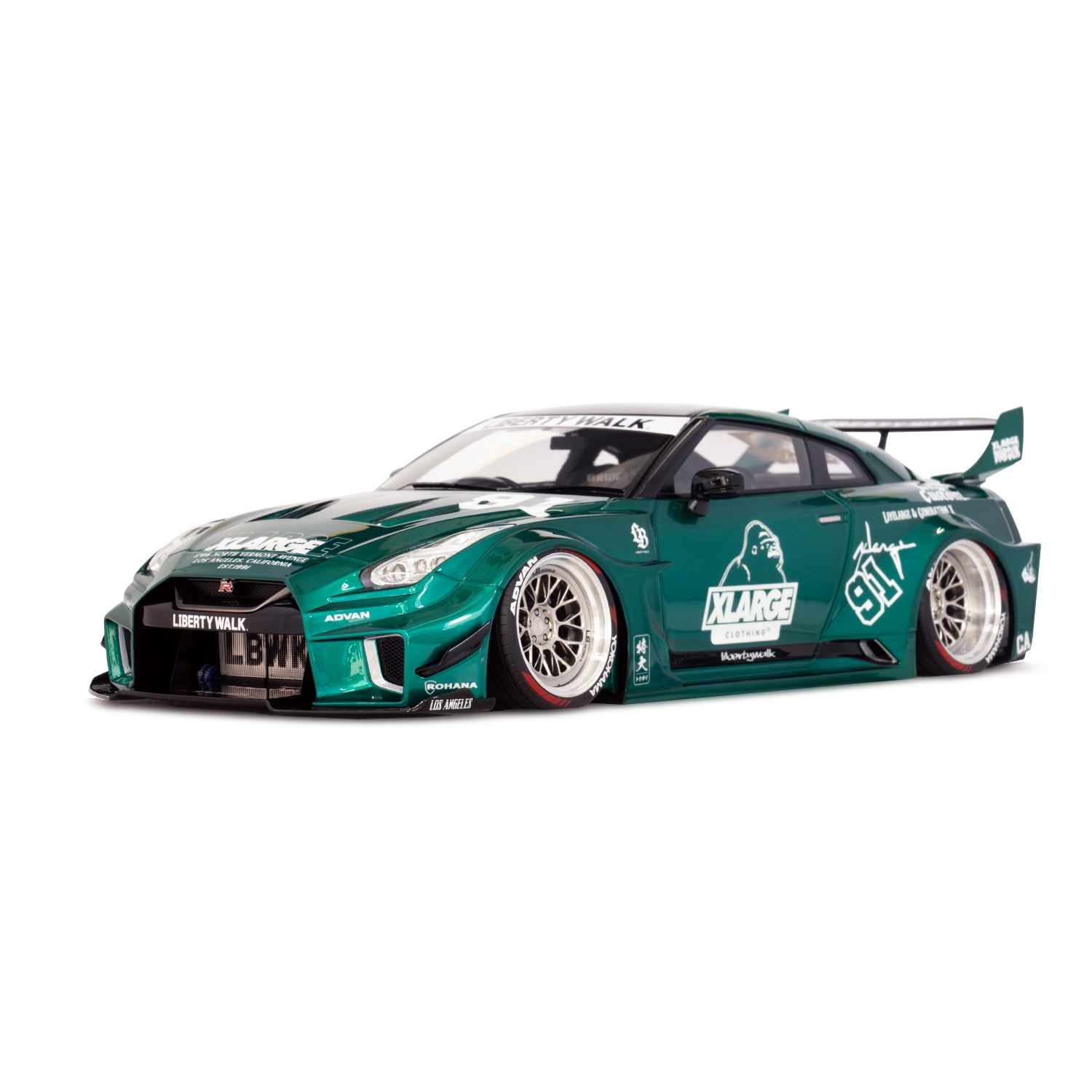 LIBERTY WALK×XLARGE 1/18 Make UP LB-Silhouette WORKS GTR GREEN