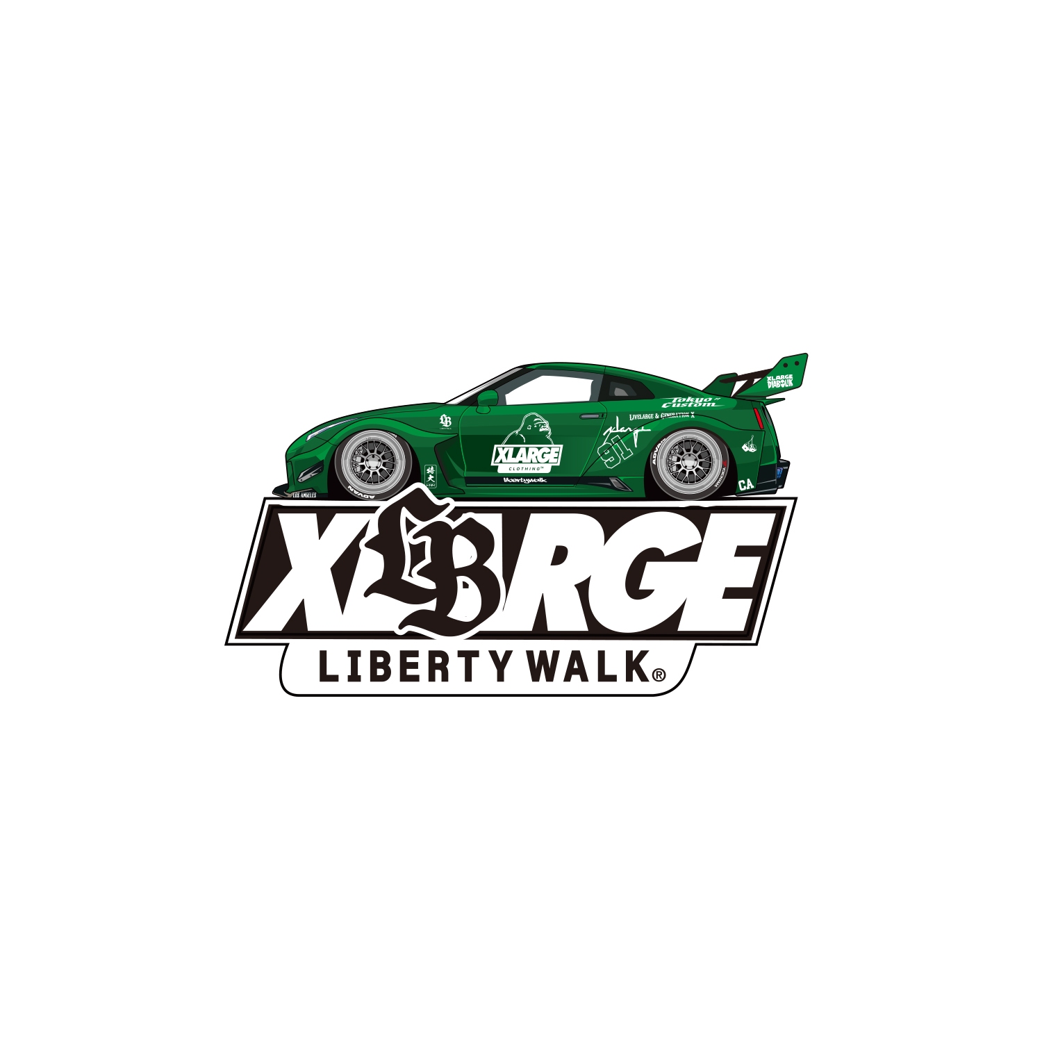 LIBERTY WALK×XLARGE STICKER GTR - LB-ONLINE STORE