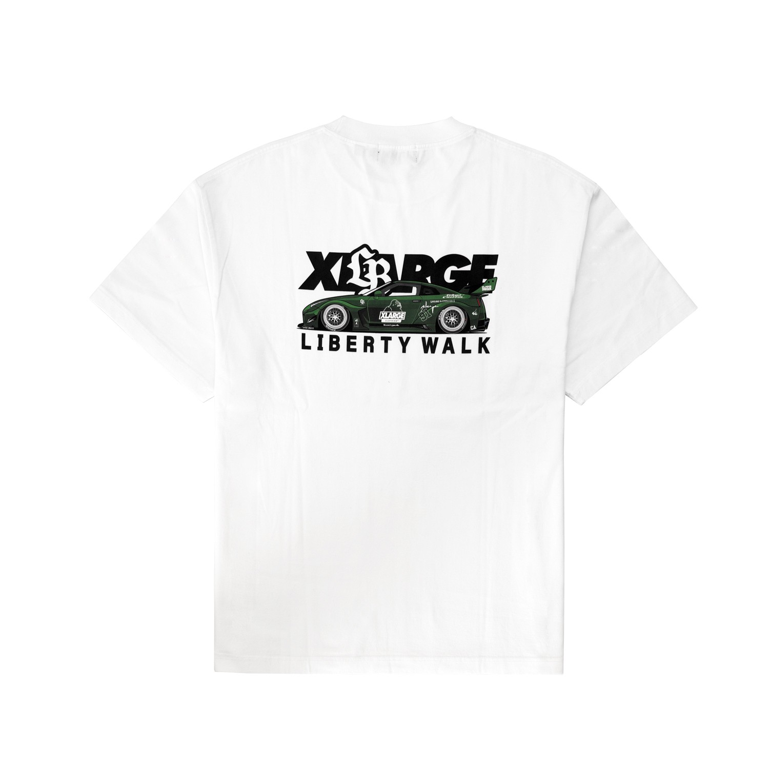 LIBERTY WALK×XLARGE MIX LOGO S/S TEE WHITE - LB-ONLINE STORE
