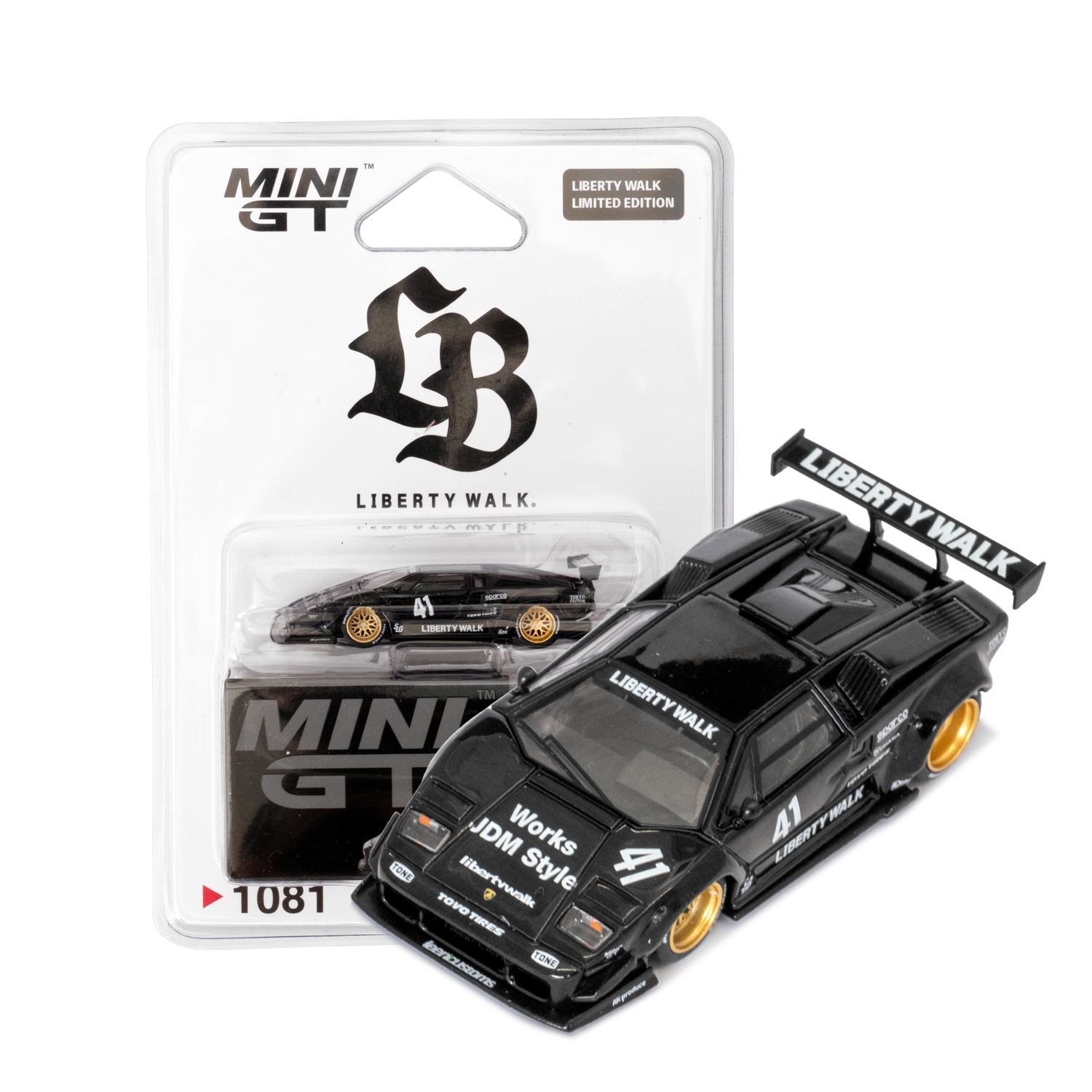 MINI GT 1/64 Lamborghini Countach LB-WORKS Black / LB Blister