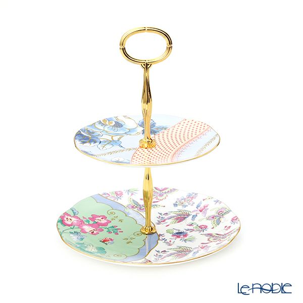ウェッジウッド（Wedgwood） バタフライブルーム 2段ケーキスタンド