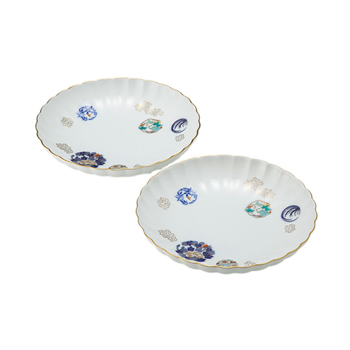 香蘭社 ルリ宝づくし 八角皿 24cm R724-EV8 | ブランド洋食器専門店ル