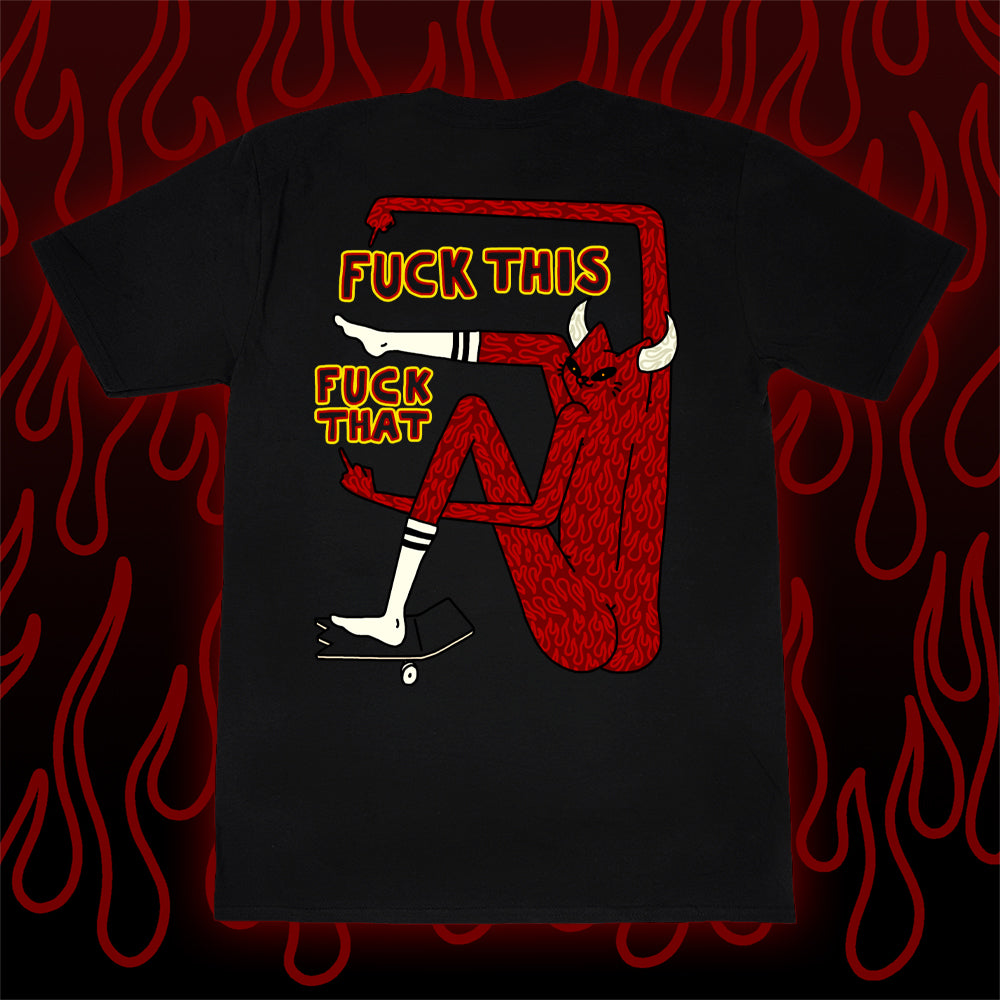 fuck this that hellboi tee black - Leon Karssen