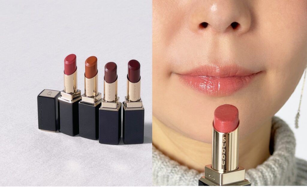 SUQQU】じんわりにじむような発色の新リップ4色をお試し！透明感のある