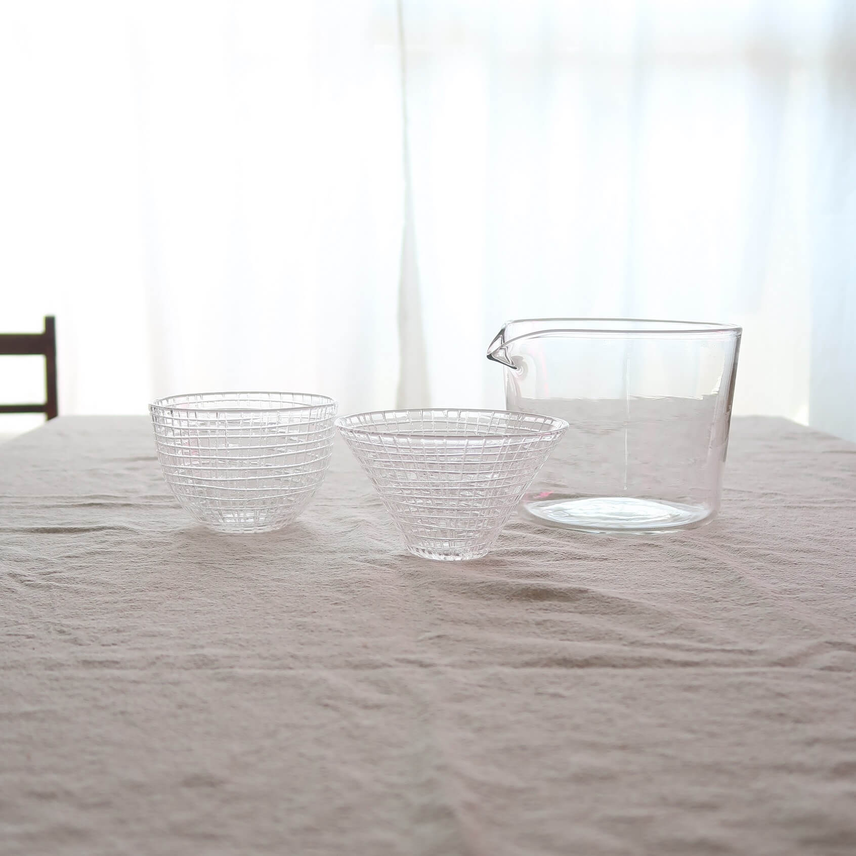 辻和美さんのガラスの器。factory zoomer standard展より。 | LEE