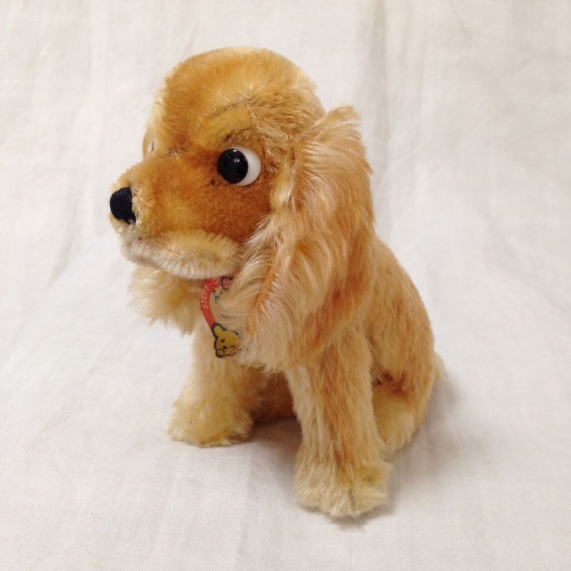ドイツ シュタイフ コッカースパニエル オレンジ steiff 1950~60