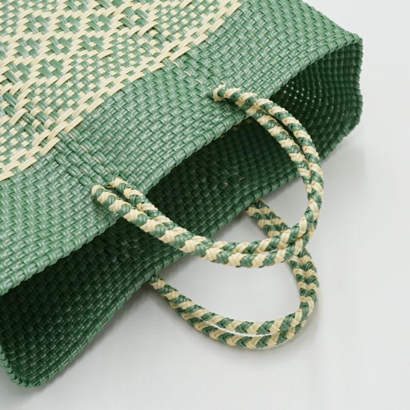 MERCADO BAG - MIMOSA - Metallic Green / Cream (SHORT S) | Letra