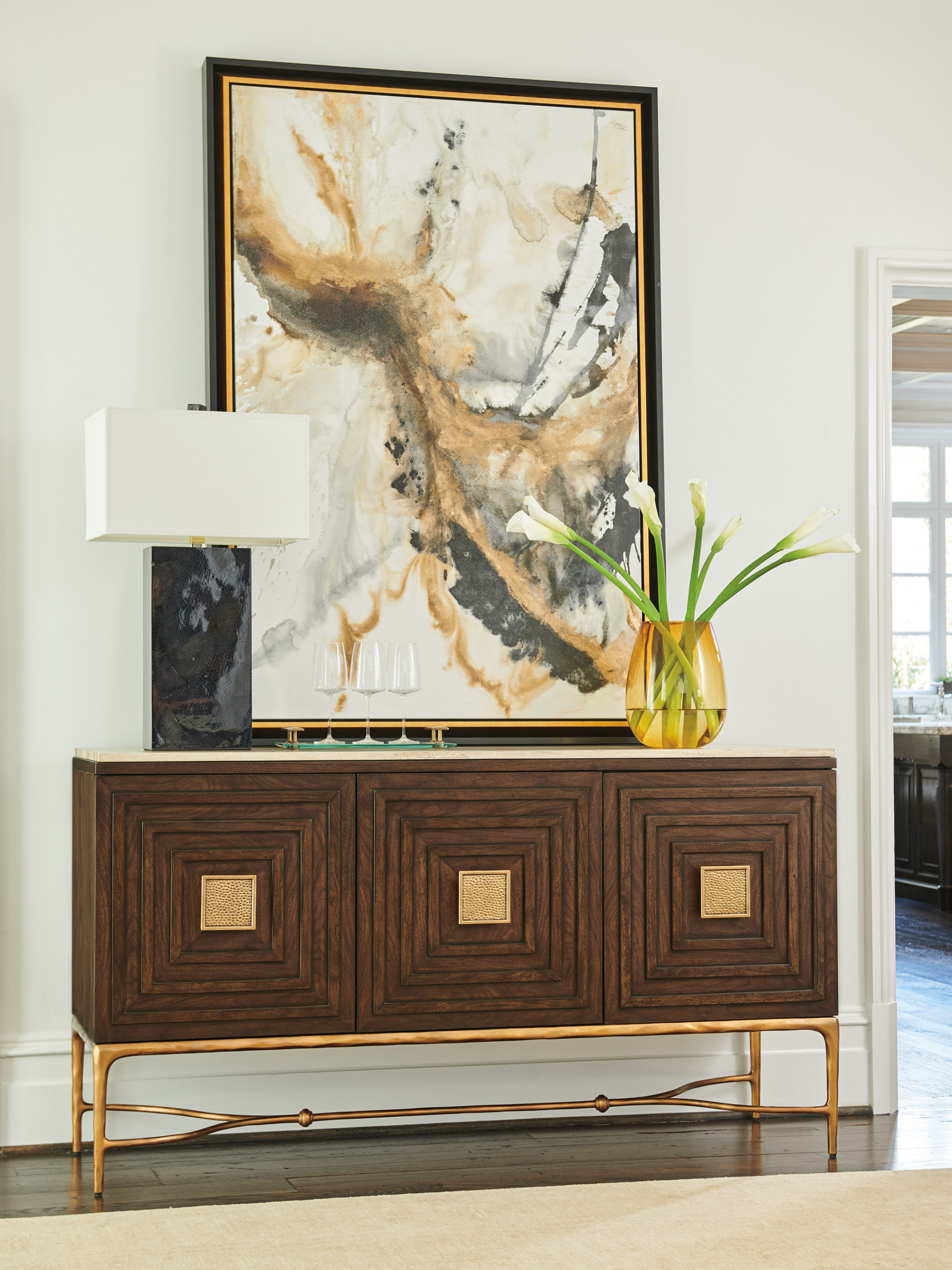 740-869C | Tiburon Sideboard With Stone Top | Silverado| Lexington