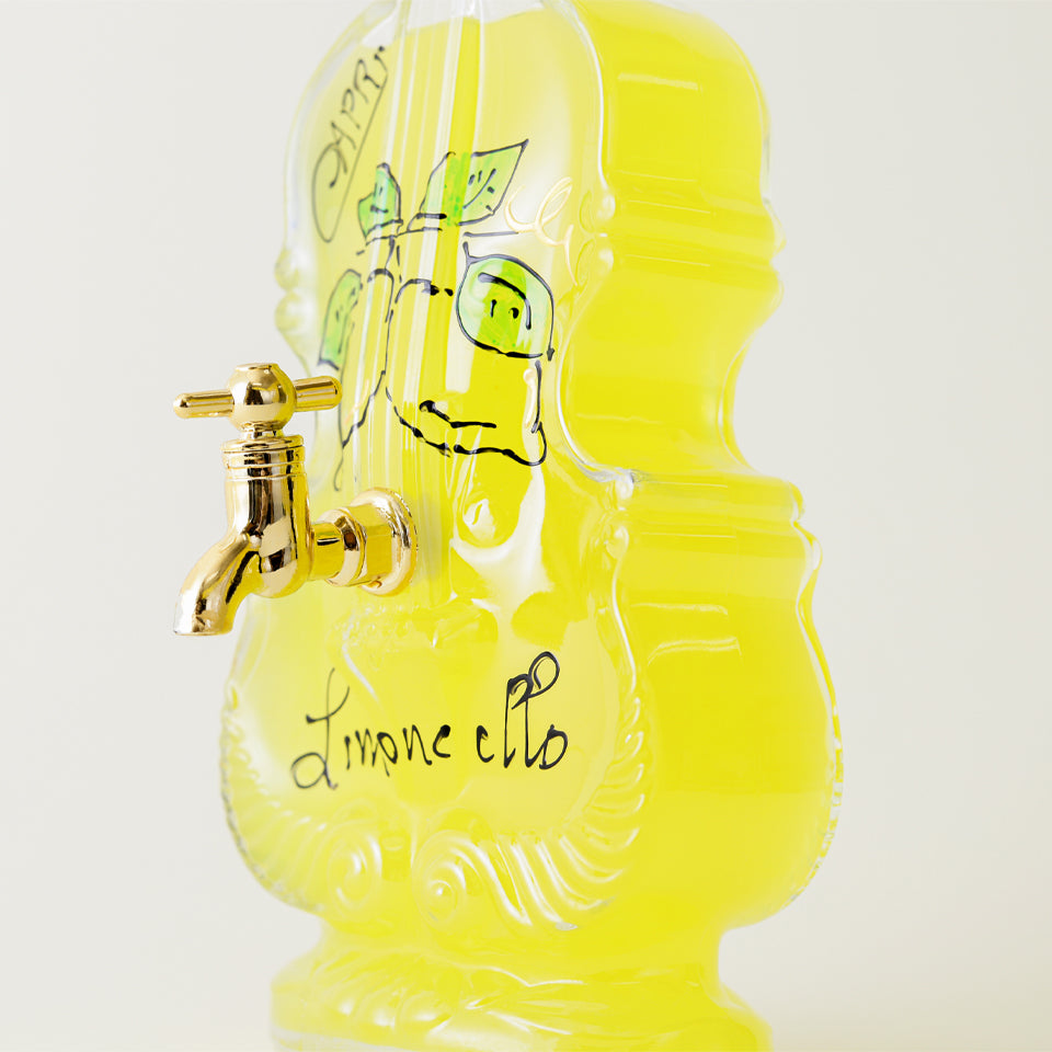 カプリピゥ リモンチェッロ 絵付けサーバーボトル 「バイオリン